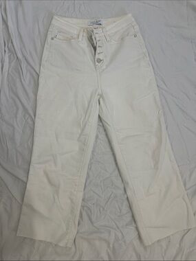 Judy Blue High-Rise Wide Leg Off-White Jeans